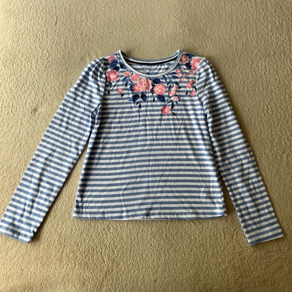 Max Studio Kids Striped Long Sleeve Top Girl’s 7/8 - Picture 2 of 7